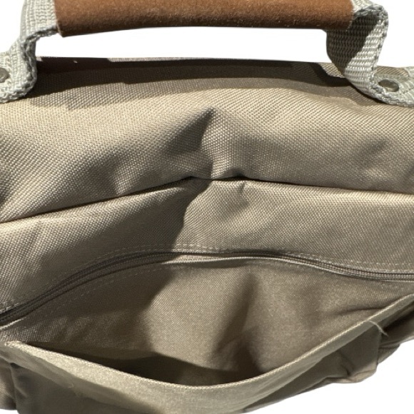 Field & Stream Canvas Messenger Bag Tan With Leather Trim Detachable Nylon Strap - Picture 7 of 15